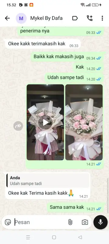 Testimonial Papan buket bunga MOROWALI UTARA