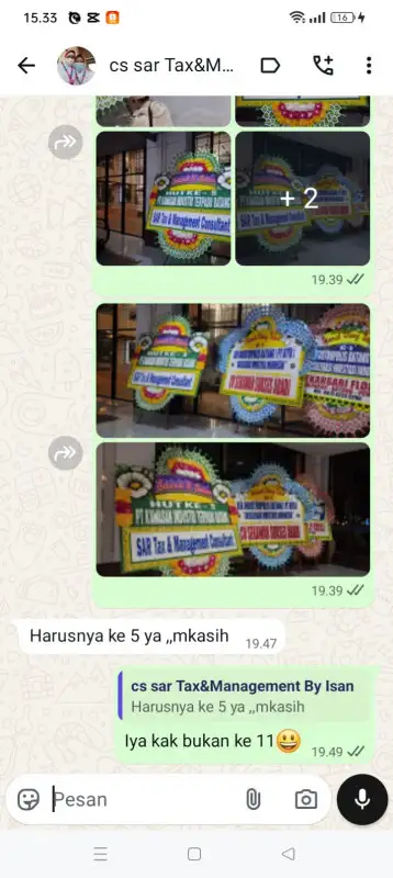Testimonial papan bunga MOROWALI UTARA